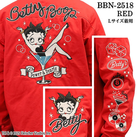 BETTY BOOP NEVERMIND T/C TWILL JACKET ベティーブープ ネバーマインド コラボ 薄中綿 ツイル ジャケット bbn-2518
