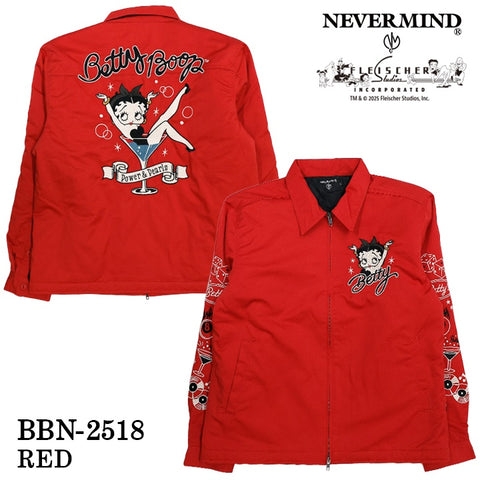 BETTY BOOP NEVERMIND T/C TWILL JACKET ベティーブープ ネバーマインド コラボ 薄中綿 ツイル ジャケット bbn-2518