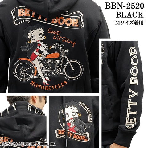 BETTY BOOP NEVERMIND HOODIE SWEATSHIRT F/Z PARKA ベティーブープ ネバーマインド 裏毛 パーカー bbn-2520