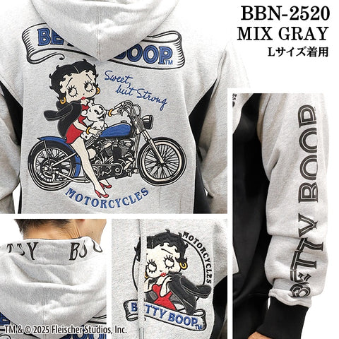 BETTY BOOP NEVERMIND HOODIE SWEATSHIRT F/Z PARKA ベティーブープ ネバーマインド 裏毛 パーカー bbn-2520