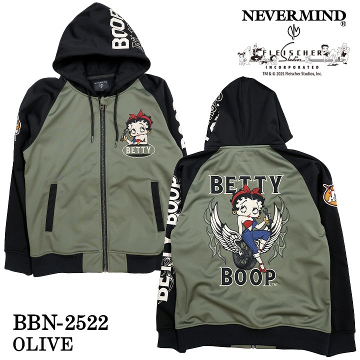 BETTY BOOP NEVERMIND HOODIE BONDING F/Z PARKA ベティーブープ ネバーマインド ボンディング パーカー bbn-2522