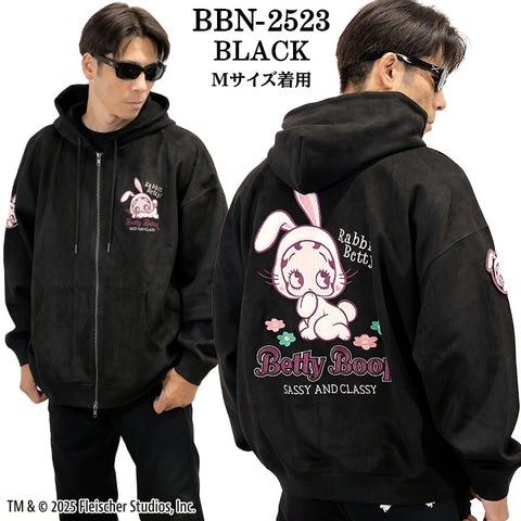 BETTY BOOP NEVERMIND HOODIE PLATING OVERSIZE PARKA ベティーブープ ネバーマインド 起毛 プレーティング オーバーサイズ パーカー bbn-2523