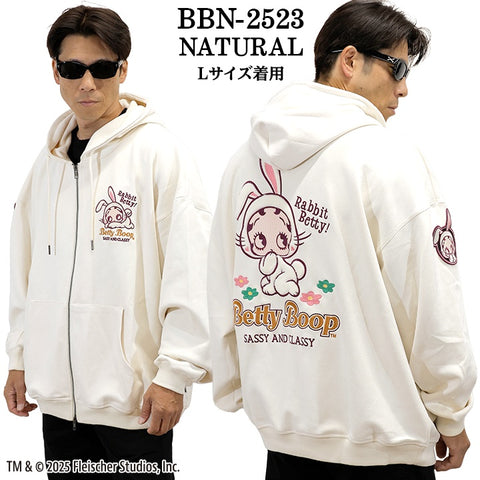BETTY BOOP NEVERMIND HOODIE PLATING OVERSIZE PARKA ベティーブープ ネバーマインド 起毛 プレーティング オーバーサイズ パーカー bbn-2523