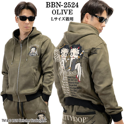 BETTY BOOP NEVERMIND HOODIE BONDING F/Z PARKA ベティーブープ ネバーマインド コラボ 裏ファー ボンディング パーカー bbn-2524