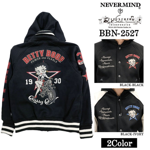 BETTY BOOP NEVERMIND BONDING STADIUM JACKET ベティーブープ ネバーマインド コラボ ボンディング スタジャン bbn-2527