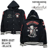 BETTY BOOP NEVERMIND BONDING STADIUM JACKET ベティーブープ ネバーマインド コラボ ボンディング スタジャン bbn-2527