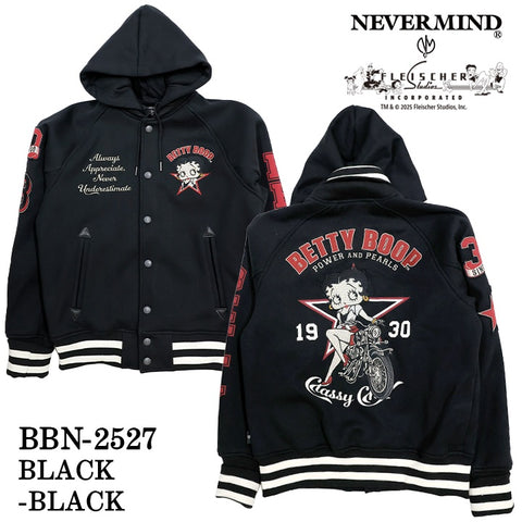 BETTY BOOP NEVERMIND BONDING STADIUM JACKET ベティーブープ ネバーマインド コラボ ボンディング スタジャン bbn-2527