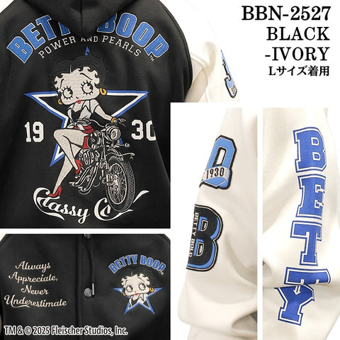 BETTY BOOP NEVERMIND BONDING STADIUM JACKET ベティーブープ ネバーマインド コラボ ボンディング スタジャン bbn-2527