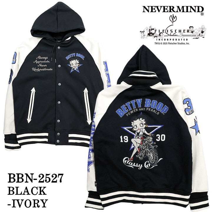 BETTY BOOP NEVERMIND BONDING STADIUM JACKET ベティーブープ ネバーマインド コラボ ボンディング スタジャン bbn-2527