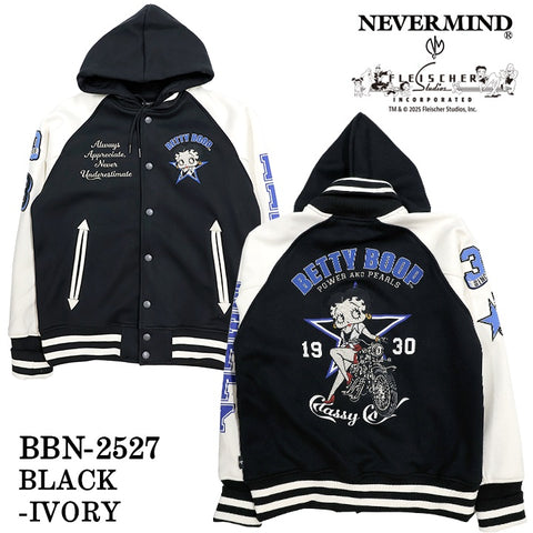 BETTY BOOP NEVERMIND BONDING STADIUM JACKET ベティーブープ ネバーマインド コラボ ボンディング スタジャン bbn-2527