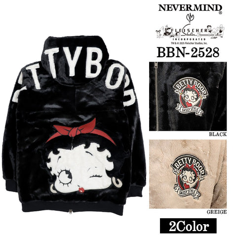 BETTY BOOP NEVERMIND FUR LONG JACKET ベティーブープ ネバーマインド コラボ ファー ロング ジャケット bbn-2528