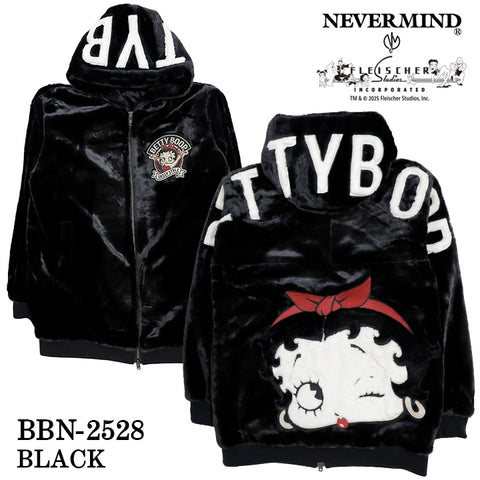 BETTY BOOP NEVERMIND FUR LONG JACKET ベティーブープ ネバーマインド コラボ ファー ロング ジャケット bbn-2528