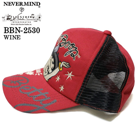 BETTY BOOP NEVERMIND TWILL MESH CAP ベティーブープ ネバーマインド ツイル メッシュ キャップ 帽子 bbn-2530