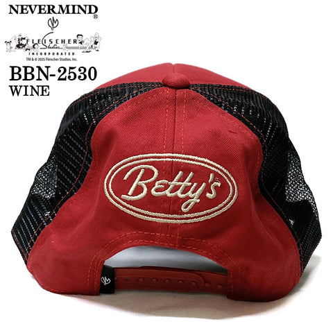 BETTY BOOP NEVERMIND TWILL MESH CAP ベティーブープ ネバーマインド ツイル メッシュ キャップ 帽子 bbn-2530