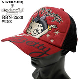 BETTY BOOP NEVERMIND TWILL MESH CAP ベティーブープ ネバーマインド ツイル メッシュ キャップ 帽子 bbn-2530