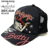BETTY BOOP NEVERMIND TWILL MESH CAP ベティーブープ ネバーマインド ツイル メッシュ キャップ 帽子 bbn-2530