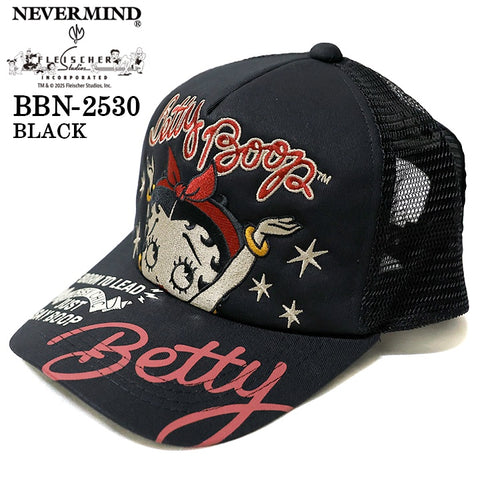 BETTY BOOP NEVERMIND TWILL MESH CAP ベティーブープ ネバーマインド ツイル メッシュ キャップ 帽子 bbn-2530