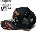 BETTY BOOP NEVERMIND TWILL MESH CAP ベティーブープ ネバーマインド ツイル メッシュ キャップ 帽子 bbn-2530