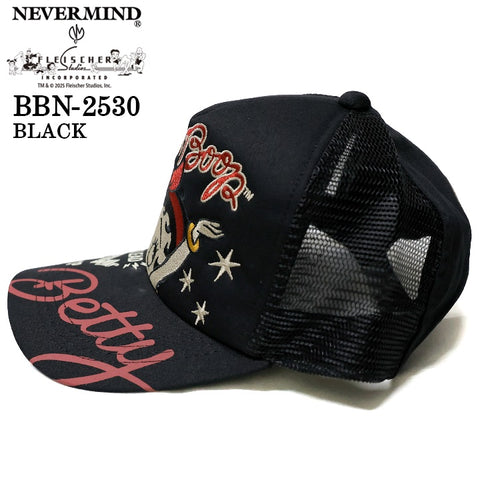 BETTY BOOP NEVERMIND TWILL MESH CAP ベティーブープ ネバーマインド ツイル メッシュ キャップ 帽子 bbn-2530