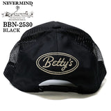 BETTY BOOP NEVERMIND TWILL MESH CAP ベティーブープ ネバーマインド ツイル メッシュ キャップ 帽子 bbn-2530