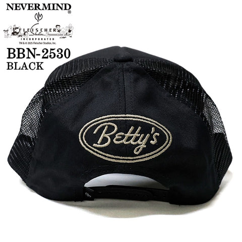 BETTY BOOP NEVERMIND TWILL MESH CAP ベティーブープ ネバーマインド ツイル メッシュ キャップ 帽子 bbn-2530