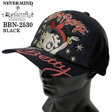 BETTY BOOP NEVERMIND TWILL MESH CAP ベティーブープ ネバーマインド ツイル メッシュ キャップ 帽子 bbn-2530