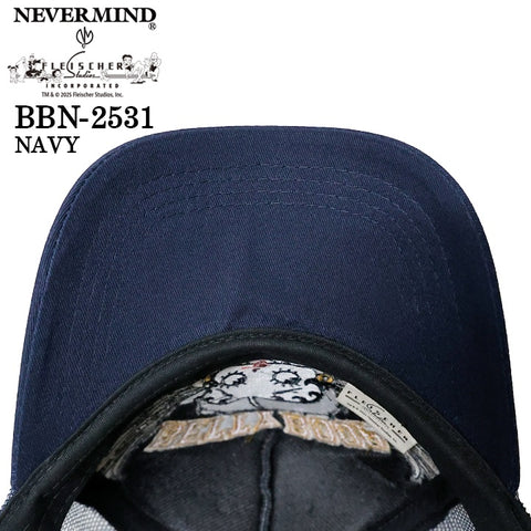 BETTY BOOP NEVERMIND TWILL MESH CAP ベティーブープ ネバーマインド ツイル メッシュ キャップ 帽子 bbn-2531