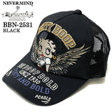 BETTY BOOP NEVERMIND TWILL MESH CAP ベティーブープ ネバーマインド ツイル メッシュ キャップ 帽子 bbn-2531