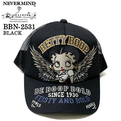 BETTY BOOP NEVERMIND TWILL MESH CAP ベティーブープ ネバーマインド ツイル メッシュ キャップ 帽子 bbn-2531