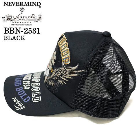 BETTY BOOP NEVERMIND TWILL MESH CAP ベティーブープ ネバーマインド ツイル メッシュ キャップ 帽子 bbn-2531
