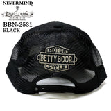BETTY BOOP NEVERMIND TWILL MESH CAP ベティーブープ ネバーマインド ツイル メッシュ キャップ 帽子 bbn-2531