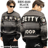 BETTY BOOP NEVERMIND JACQUARD KNIT PULLOVER SWEATER ベティー ネバーマインド コラボ ジャカード ニット プルオーバー セーター bbn-2533