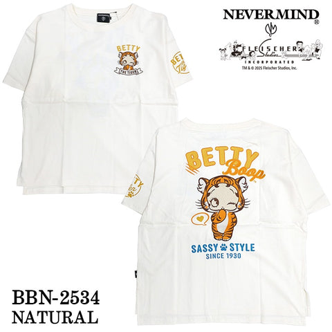 BETTY BOOP NEVERMIND ベティーブープ ネバーマインド BIGシルエット 天竺半袖Tシャツ bbn-2534