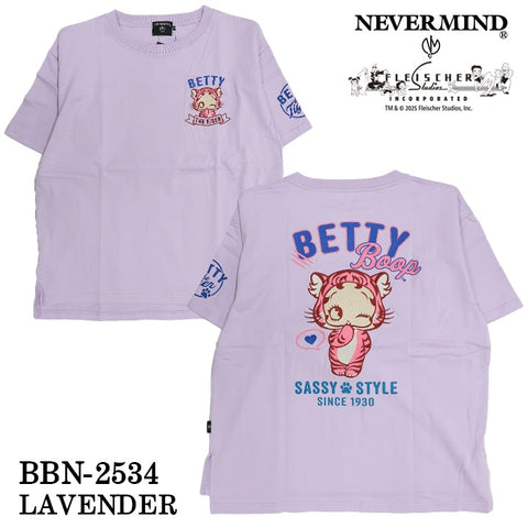 BETTY BOOP NEVERMIND ベティーブープ ネバーマインド BIGシルエット 天竺半袖Tシャツ bbn-2534