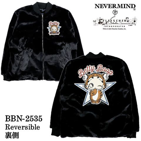 BETTY BOOP NEVERMIND REVERSIBLE SOUVENIR JACKET SKA ベティーブープ ネバーマインド 裏ファー リバーシブル スカジャン bbn-2535