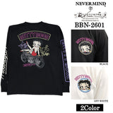 BETTY BOOP NEVERMIND TEE L/S T-SHIRT ベティーブープ ネバーマインド 天竺 ロンTEE 長袖 Tシャツ bbn-2601