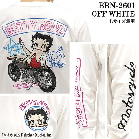 BETTY BOOP NEVERMIND TEE L/S T-SHIRT ベティーブープ ネバーマインド 天竺 ロンTEE 長袖 Tシャツ bbn-2601