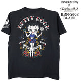 BETTY BOOP NEVERMIND TEE S/S T-SHIRT ベティーブープ ネバーマインド コラボ 天竺 半袖 Tシャツ bbn-2603