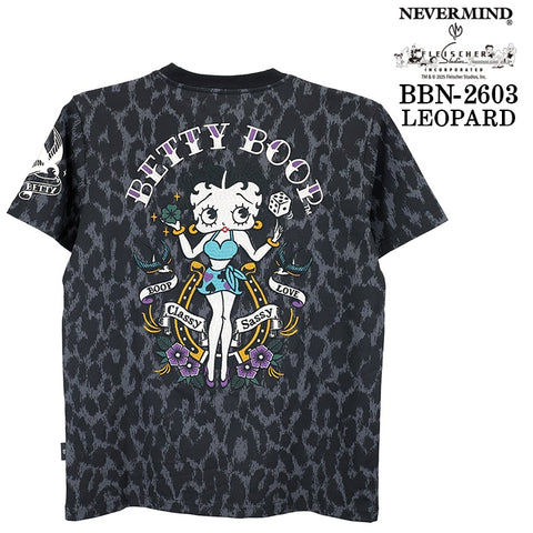 BETTY BOOP NEVERMIND TEE S/S T-SHIRT ベティーブープ ネバーマインド コラボ 天竺 半袖 Tシャツ bbn-2603