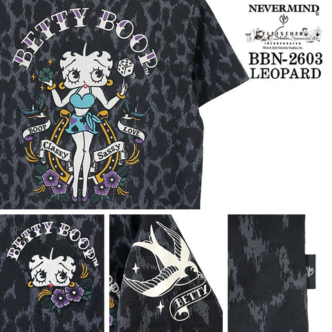 BETTY BOOP NEVERMIND TEE S/S T-SHIRT ベティーブープ ネバーマインド コラボ 天竺 半袖 Tシャツ bbn-2603