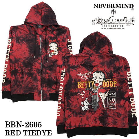 BETTY BOOP NEVERMIND HOODIE SWEATSHIRT F/Z PARKA ベティーブープ