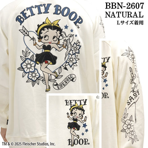 BETTY BOOP NEVERMIND OVERSIZE SWEATSHIRT TRAINER ベティーブープ ネバーマインド 裏毛 オーバーサイズ トレーナー bbn-2607