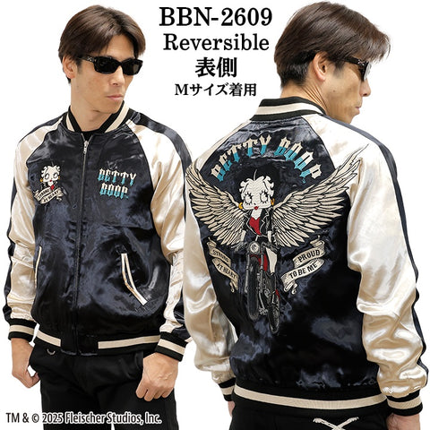 BETTY BOOP NEVERMIND REVERSIBLE SOUVENIR JACKET SKA ベティーブープ ネバーマインド リバーシブル スカジャン bbn-2609