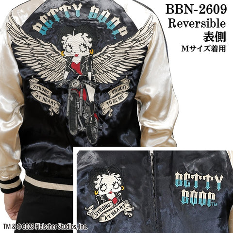 BETTY BOOP NEVERMIND REVERSIBLE SOUVENIR JACKET SKA ベティーブープ ネバーマインド リバーシブル スカジャン bbn-2609