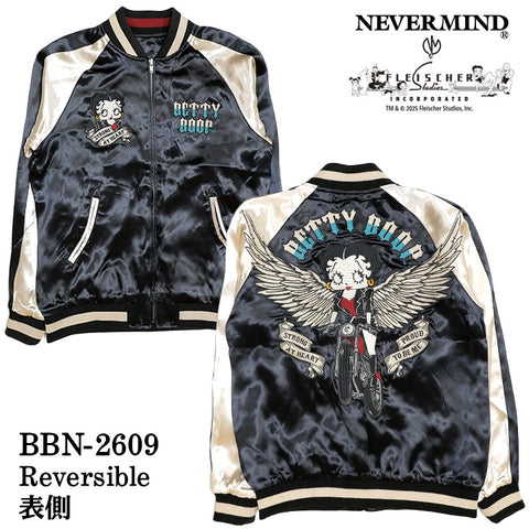 BETTY BOOP NEVERMIND REVERSIBLE SOUVENIR JACKET SKA ベティーブープ ネバーマインド リバーシブル スカジャン bbn-2609