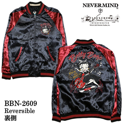 BETTY BOOP NEVERMIND REVERSIBLE SOUVENIR JACKET SKA ベティーブープ ネバーマインド リバーシブル スカジャン bbn-2609