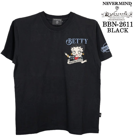 BETTY BOOP NEVERMIND TEE S/S T-SHIRT ベティーブープ ネバーマインド コラボ 天竺 半袖 Tシャツ bbn-2611