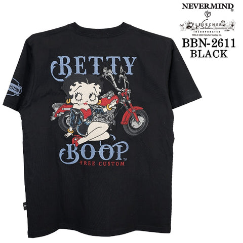 BETTY BOOP NEVERMIND TEE S/S T-SHIRT ベティーブープ ネバーマインド コラボ 天竺 半袖 Tシャツ bbn-2611