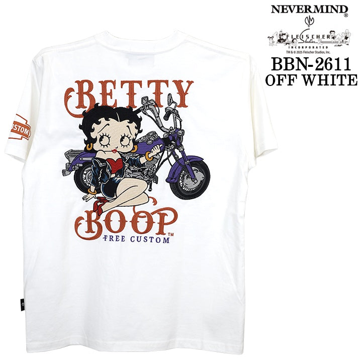 BETTY BOOP NEVERMIND TEE S/S T-SHIRT ベティーブープ ネバーマインド コラボ 天竺 半袖 Tシャツ bbn-2611