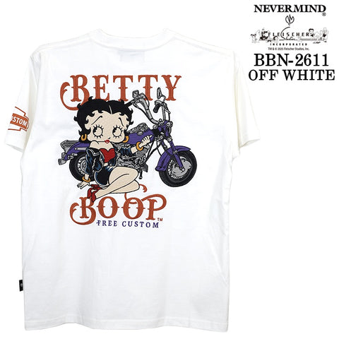 BETTY BOOP NEVERMIND TEE S/S T-SHIRT ベティーブープ ネバーマインド コラボ 天竺 半袖 Tシャツ bbn-2611